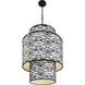 Kato 16 Light 32 inch Carbon Black Chandelier Ceiling Light