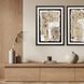 Abstract Collection Modern Rubbed Matte Espresso Wood With Honeycomb Embossing Framed Art