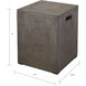 Cubo 18 inch Polished Concrete Accent Stool