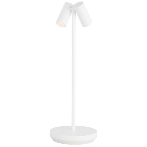 Sean Lavin Doppia 14.6 inch 2.20 watt Matte White Outdoor Rechargeable Table Lamp