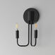 Abner 2 Light 7 inch Black Wall Sconce Wall Light