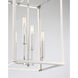 Traditional 4 Light 12 inch Polished Nickel Pendant Ceiling Light