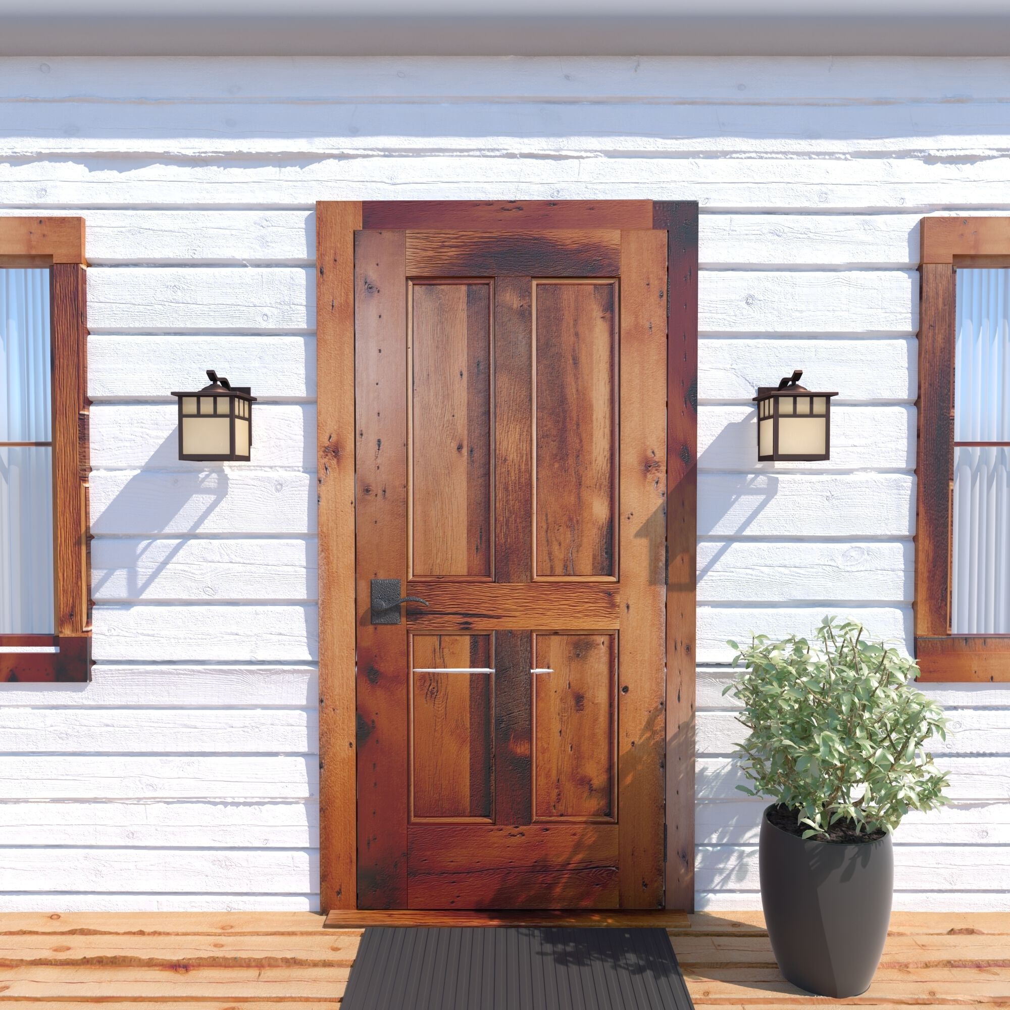 Mission LED 9.5 inch Burnished Bronze Outdoor Wall