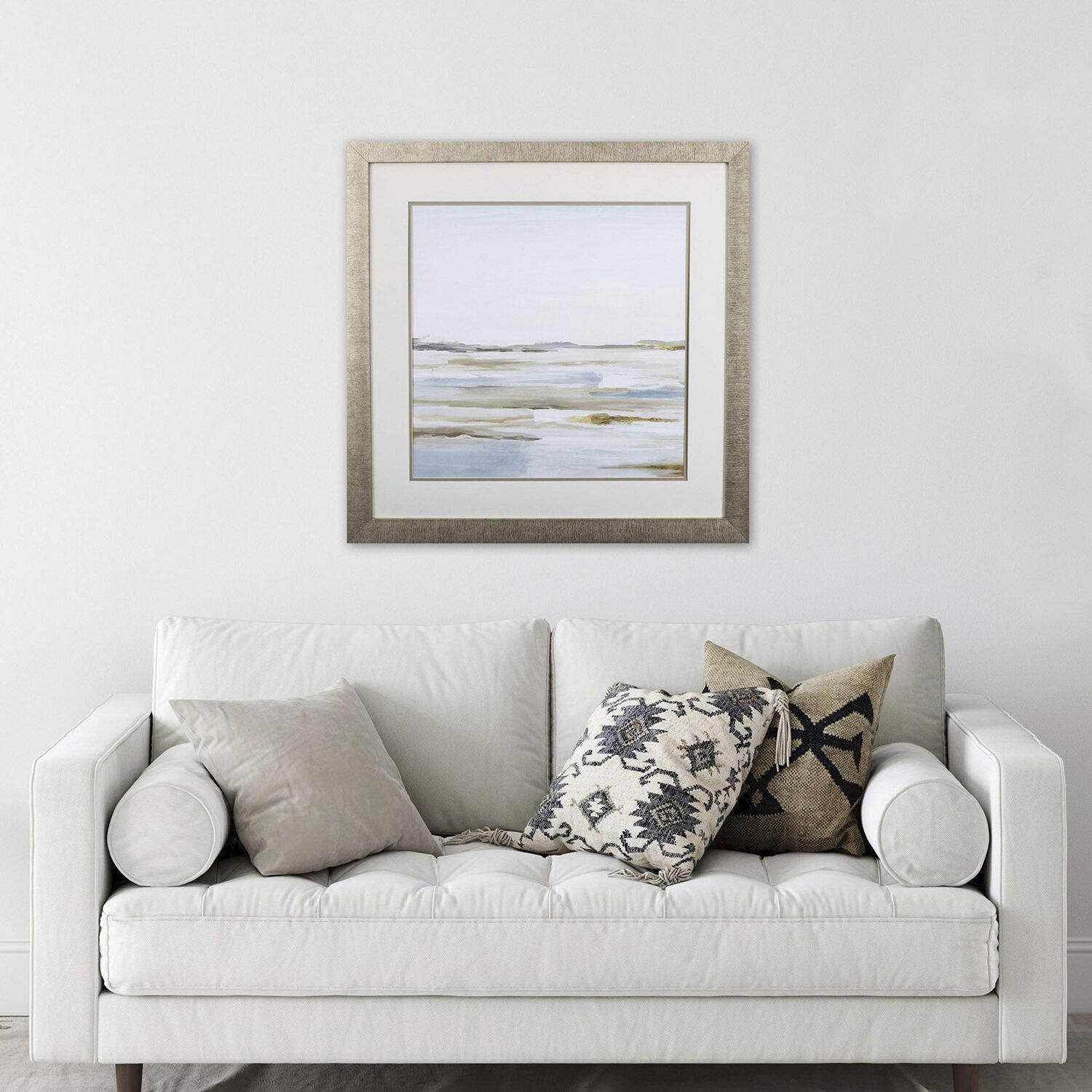 Vastness Turquoise and Blue Framed Art, Propac