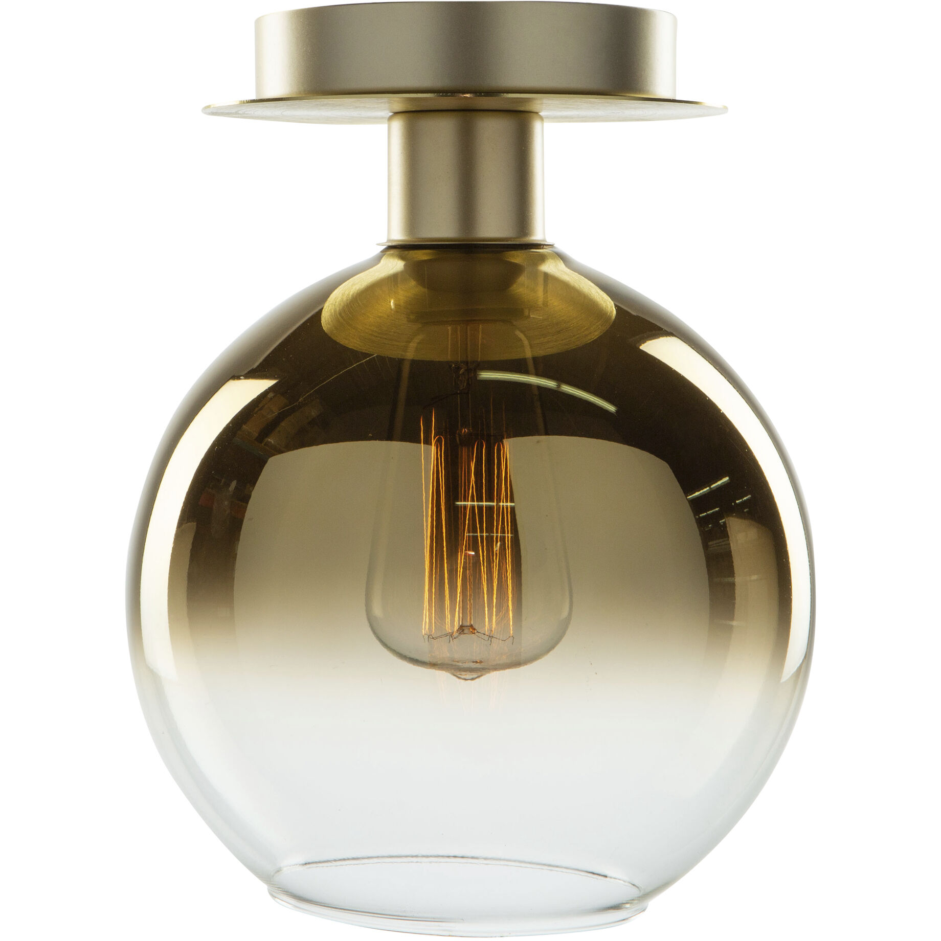 Morning Mist 1 Light 7.75 inch Gold Semi-Flush Mount Ceiling Light