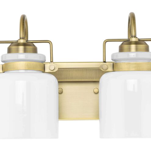 Fessler 4 Light 29.12 inch Vintage Brass Bath Light Wall Light