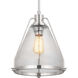 Range 1 Light Polished Nickel Pendant Ceiling Light