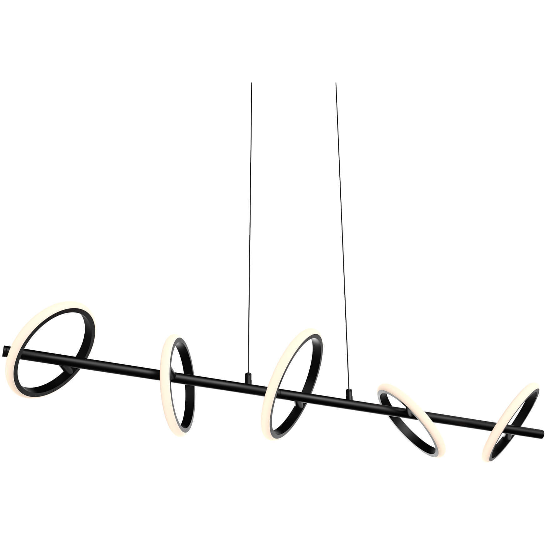 Olympia Five 5 Light 10.8 inch Black Pendant Ceiling Light, Linear