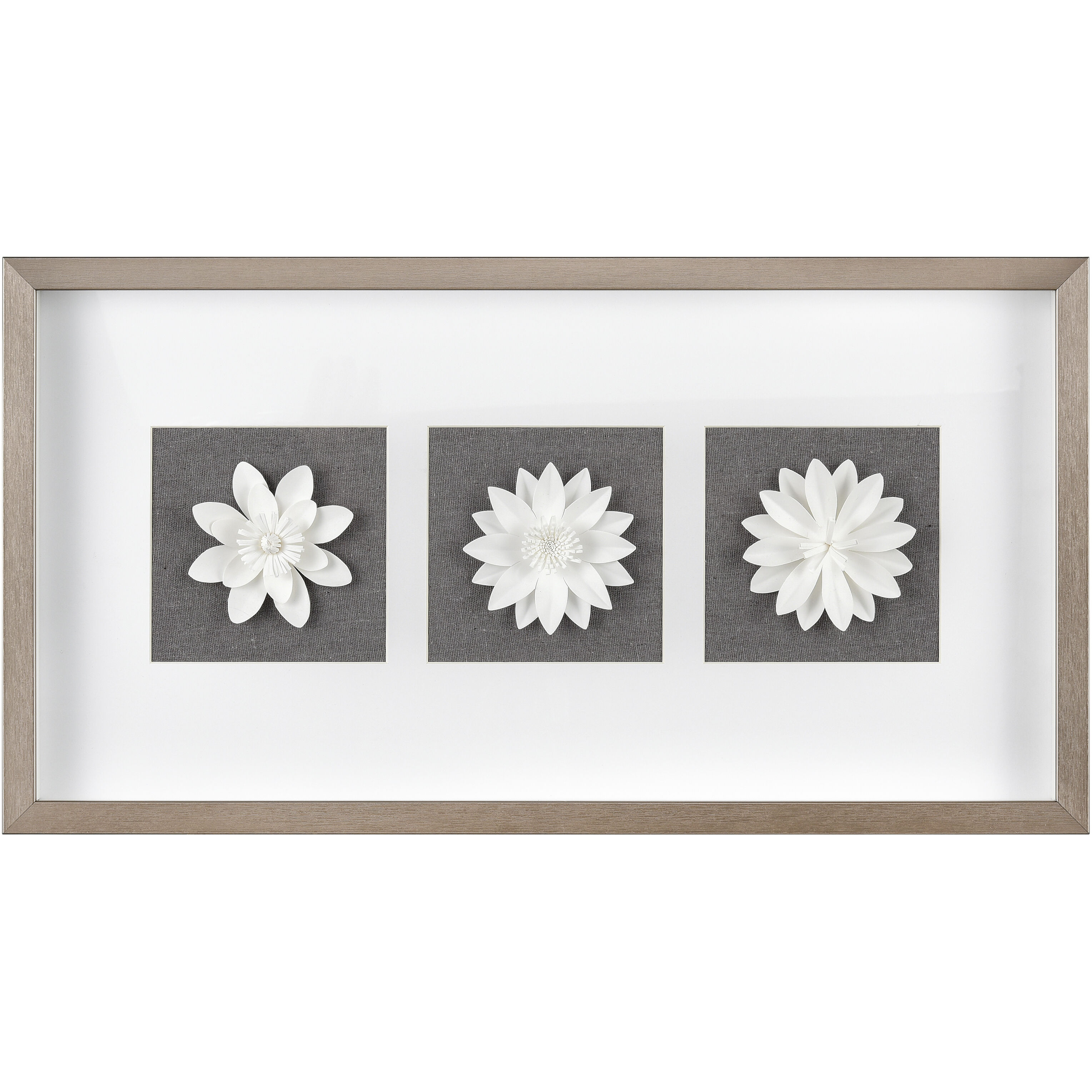 Floral Shadow White Framed Wall Art
