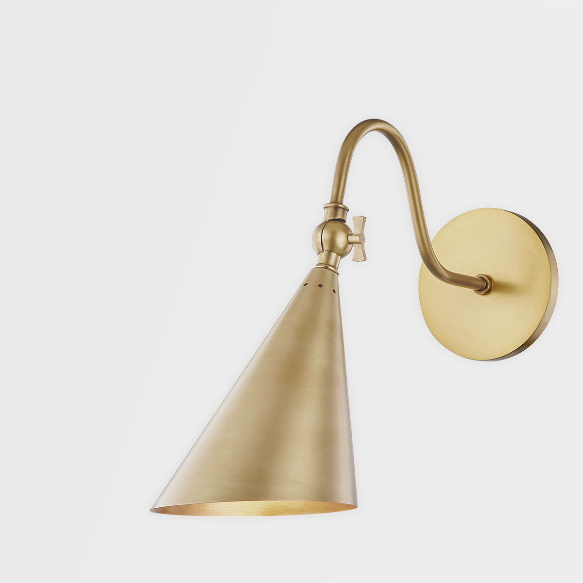 Lupe 1 Light 6 inch Aged Brass Wall Sconce Wall Light 