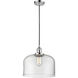 Franklin Restoration Bell 1 Light 12 inch Polished Chrome Mini Pendant Ceiling Light in Incandescent, Clear, Franklin Restoration