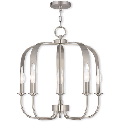 Addison 5 Light 22 inch Brushed Nickel Chandelier Ceiling Light