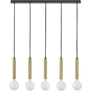 Bobbie LED 36 inch Lacquered Brass Chandelier Ceiling Light, Linear