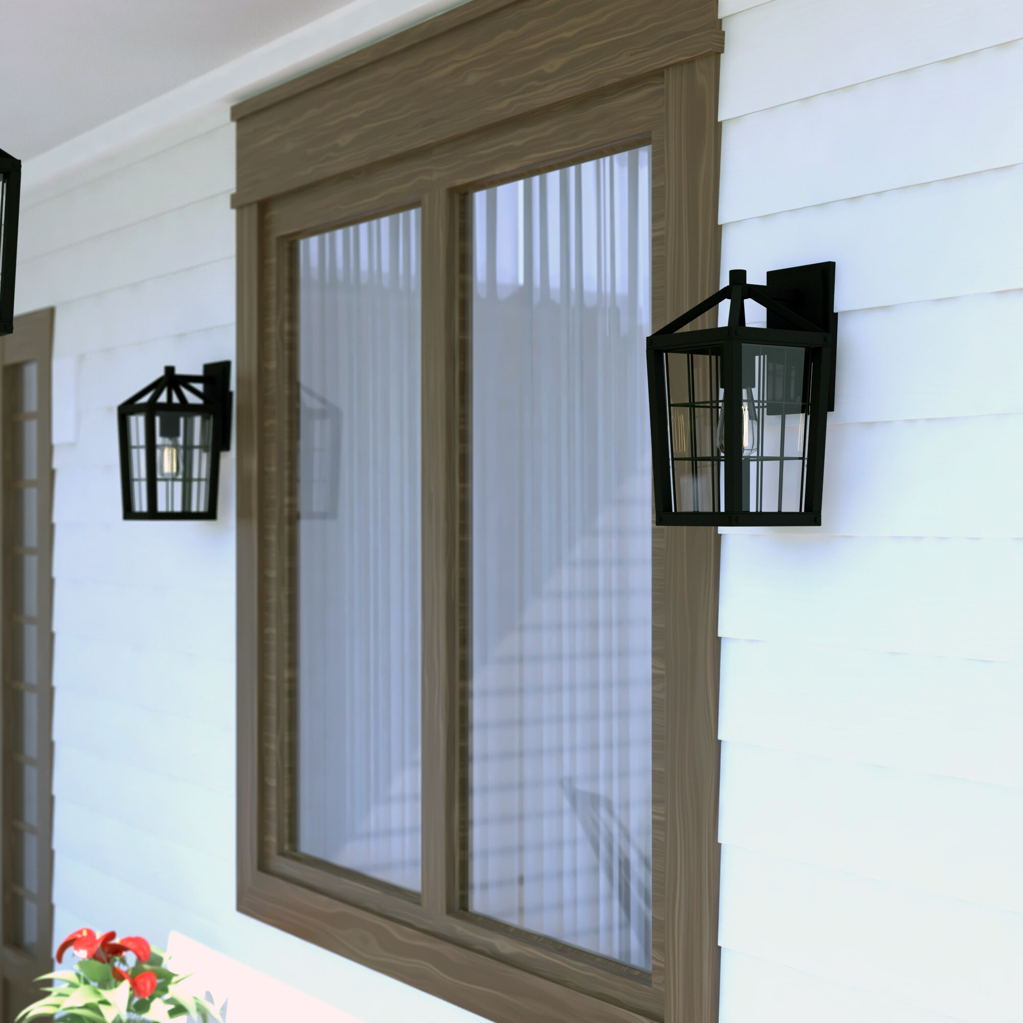 Gage LED 15 inch Volcanic Black Outdoor Wall