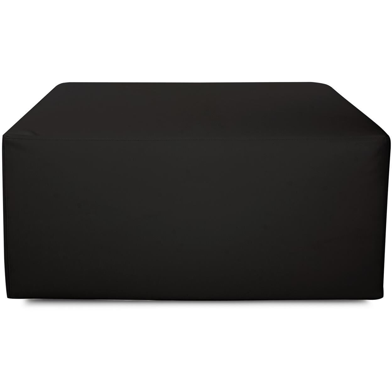 Universal 17 inch Black Outdoor Ottoman, 36in Square, The Atlantis Collection