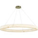 LumenAria LED 52 inch Brushed Brass Pendant Ceiling Light in Faux Alabaster