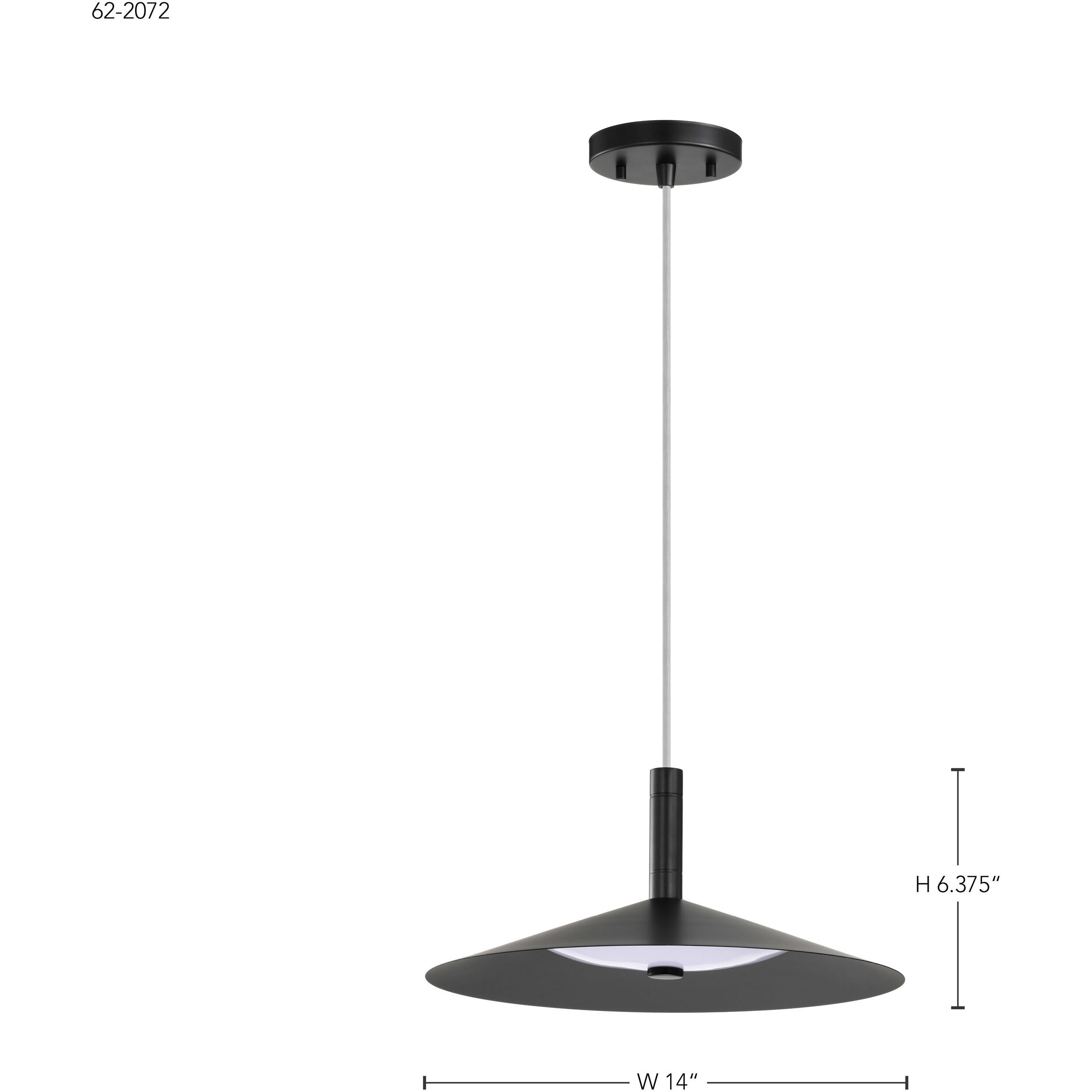 Corrine LED 14 inch Matte Black Pendant Ceiling Light