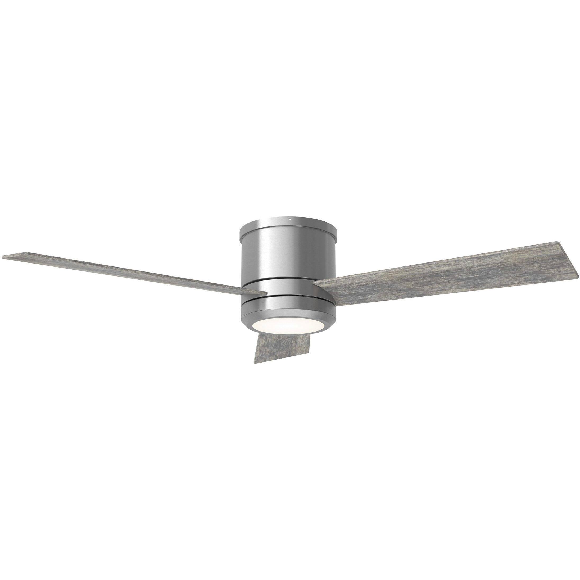 Clarity 56 56 inch Brushed Steel with Light Grey Weathered Oak Blades Ceiling Fan