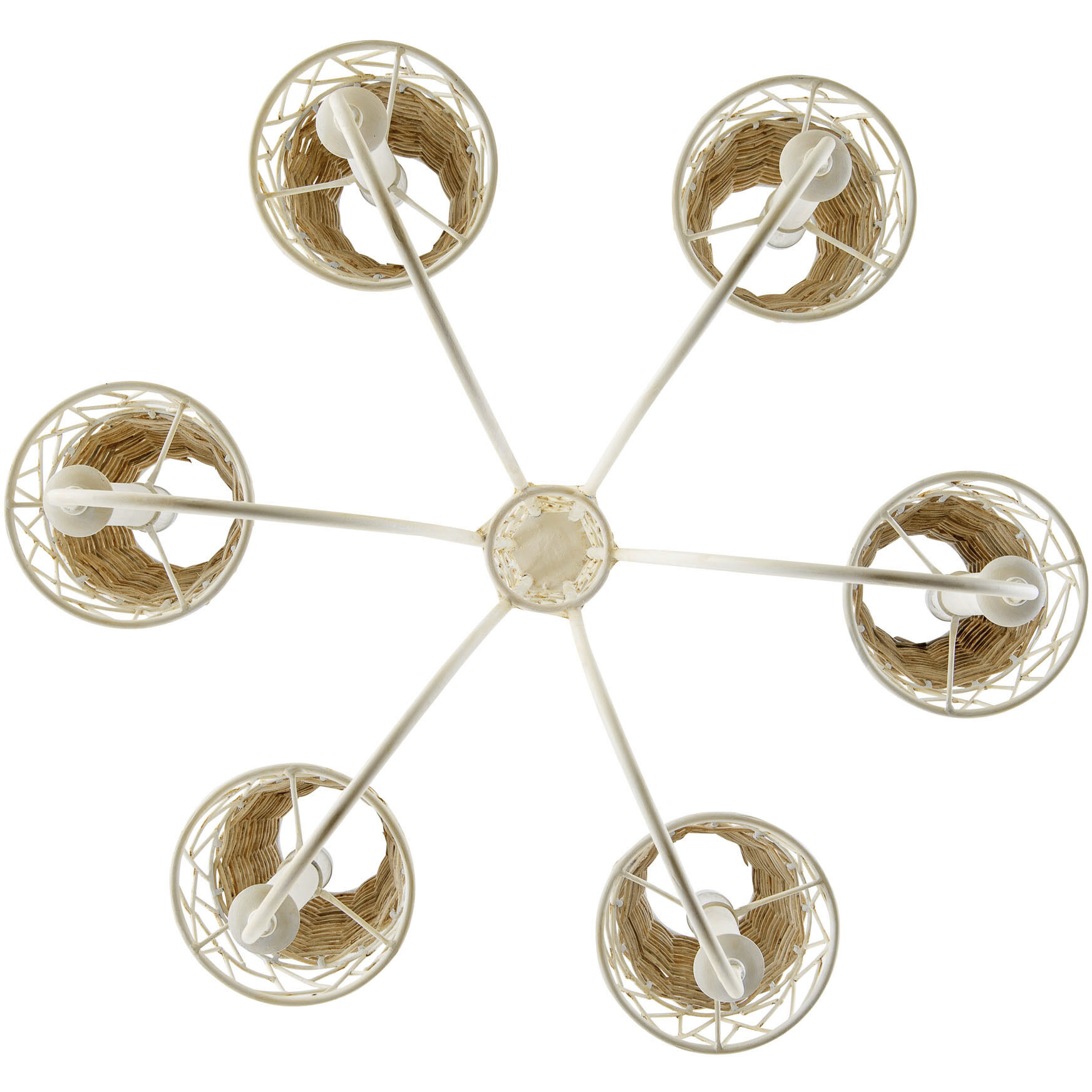 Cayman LED 26 inch Country White Chandelier Ceiling Light