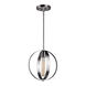 Signature 1 Light 10 inch Brushed Nickel Mini Pendant Ceiling Light