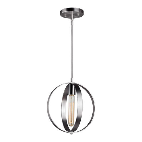 Signature 1 Light 10 inch Brushed Nickel Mini Pendant Ceiling Light