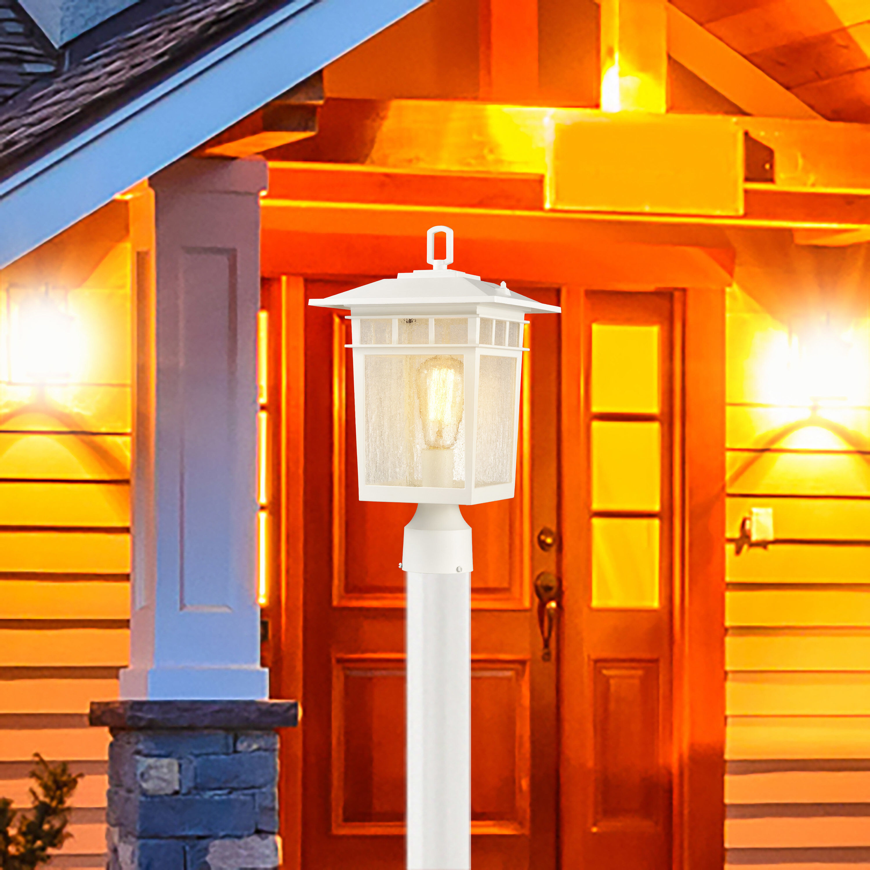 Cove Neck 16 inch White Post Lantern, Large