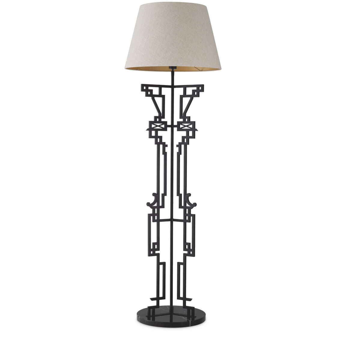 Thomas 68.9 inch 40 watt Matte Black with Black Marble Base Floor Lamp Portable Light