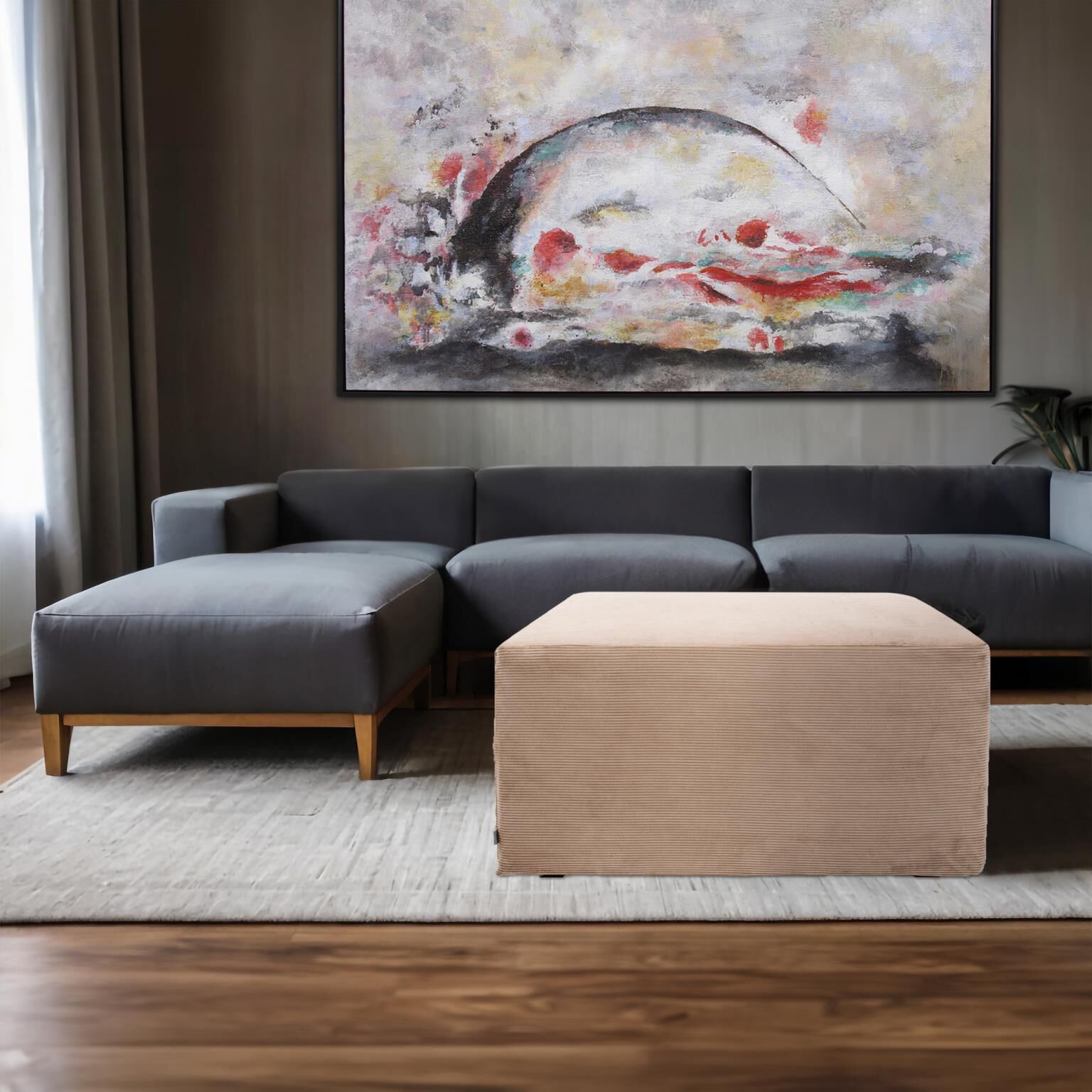 Pana Universal 18 inch Sand Ottoman