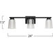 Dalton LED 24 inch Black Bathroom Vanity Wall Light