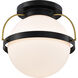 Lakeshore 1 Light 18 inch Matte Black Flush Mount Ceiling Light