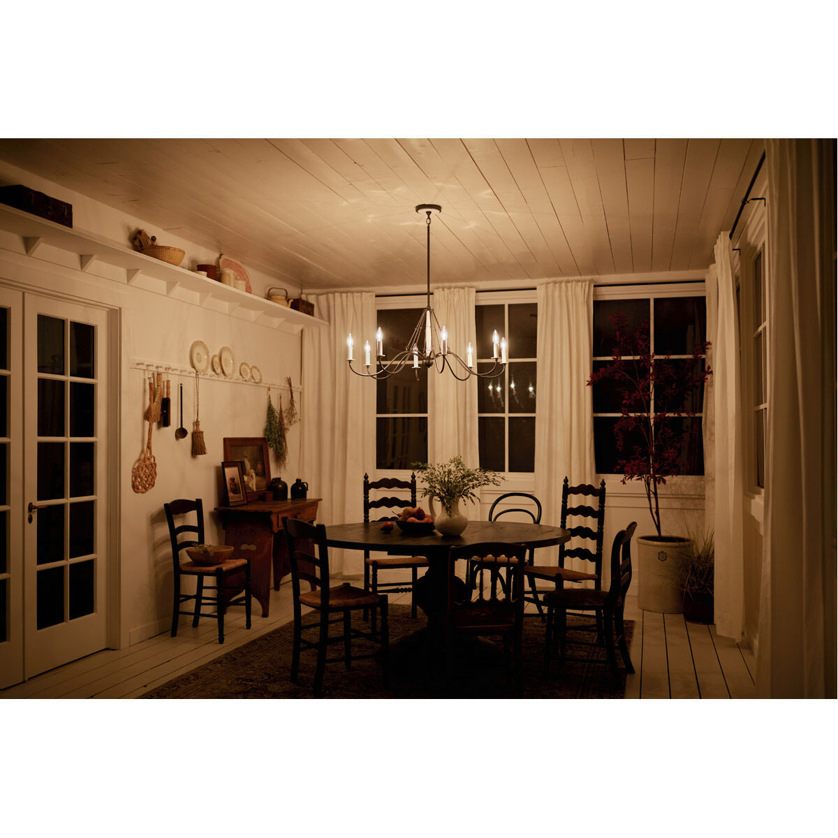 Homestead Freesia 8 Light 38 inch Anvil Iron Chandelier Ceiling Light, Freesia