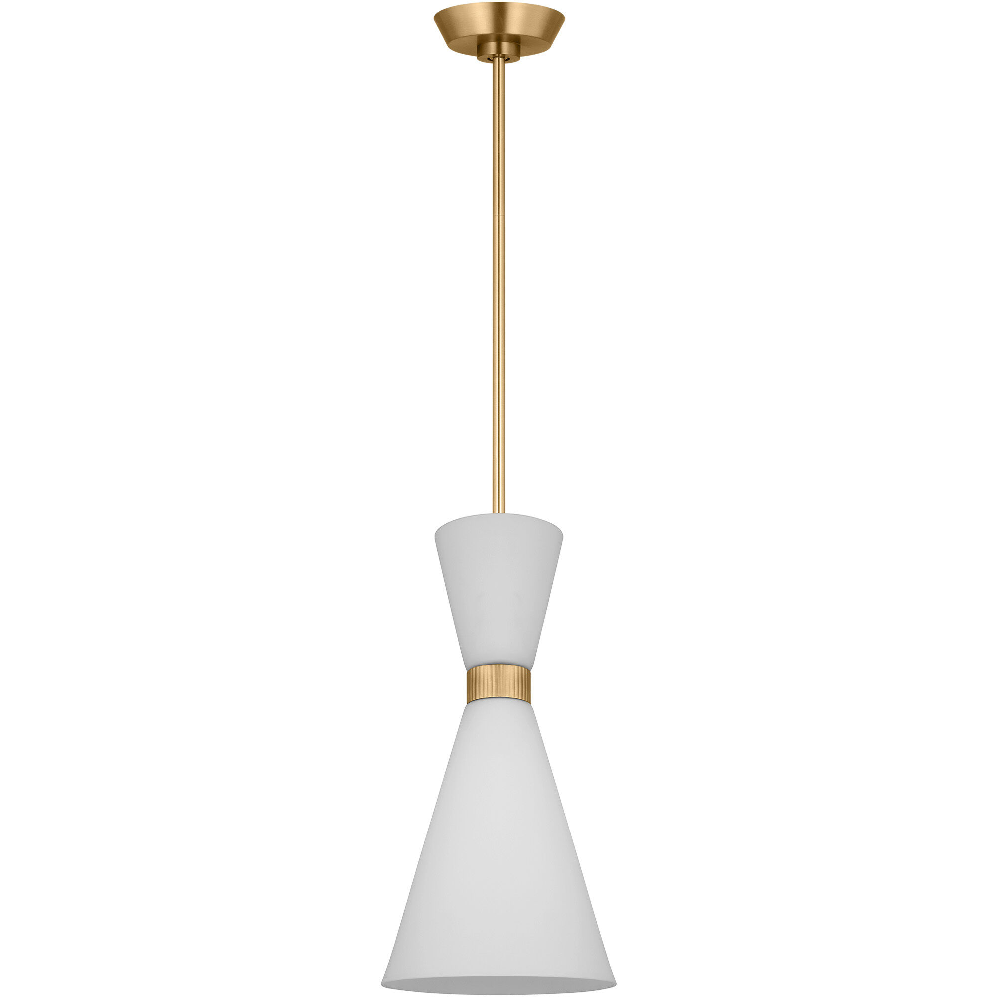 Drew & Jonathan Belcarra 1 Light 8 inch Satin Brass Pendant Ceiling Light