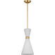 Drew & Jonathan Belcarra 1 Light 8 inch Satin Brass Pendant Ceiling Light