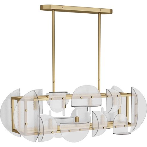 Tilley 7 Light 42.5 inch Antique Brass Linear Chandelier Ceiling Light