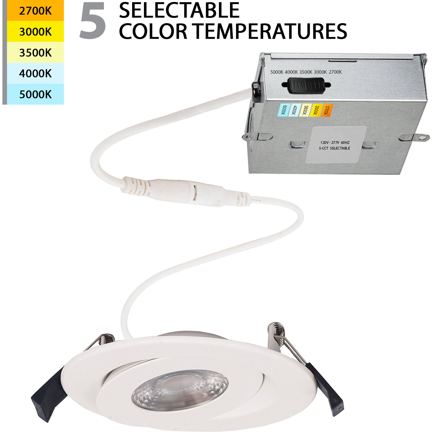 Lotos LED White Complete Kit Recessed Lighting