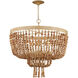 Sabia 6 Light 28 inch Coco Cream Chandelier Ceiling Light