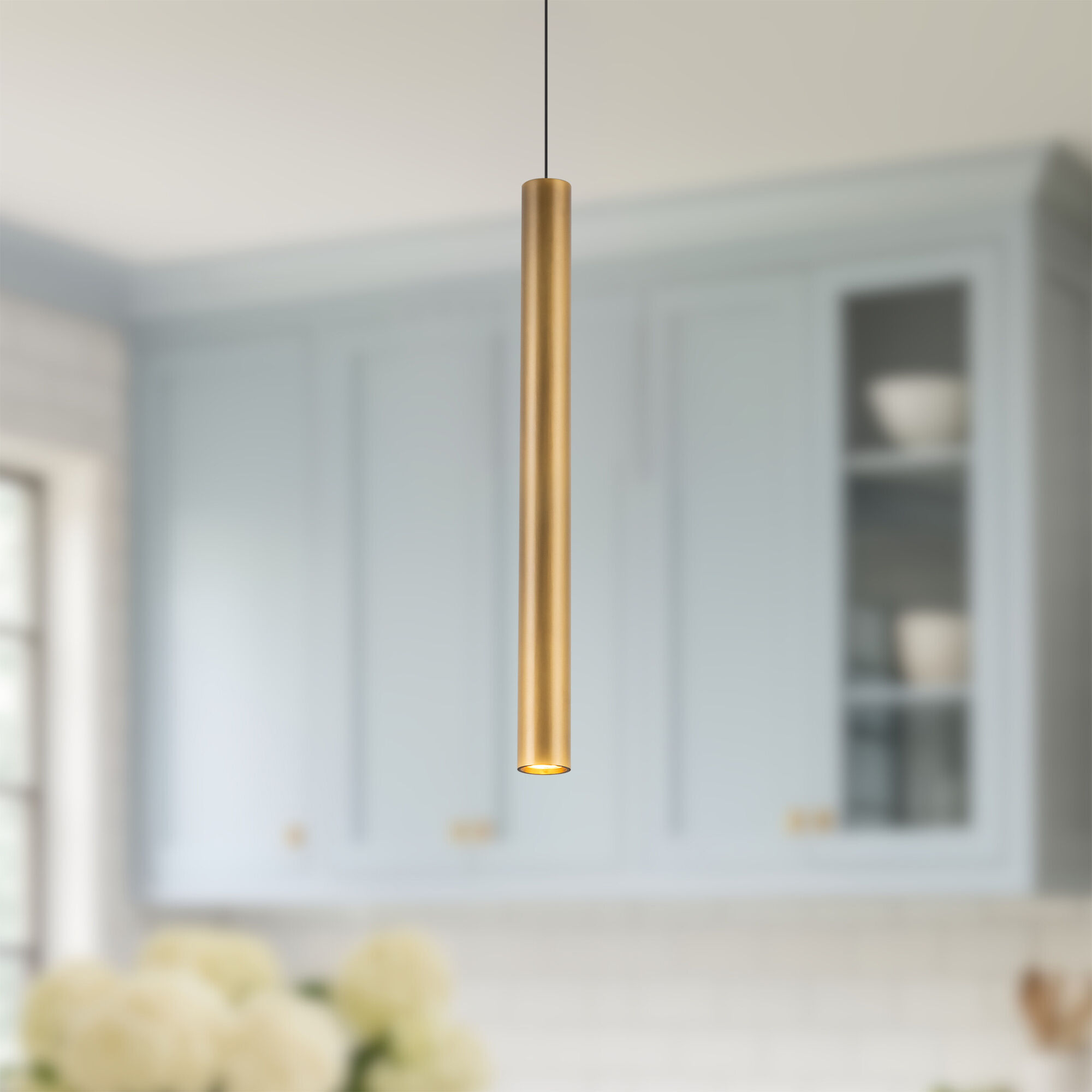 Mason Pendant Ceiling Light in Vintage Brass