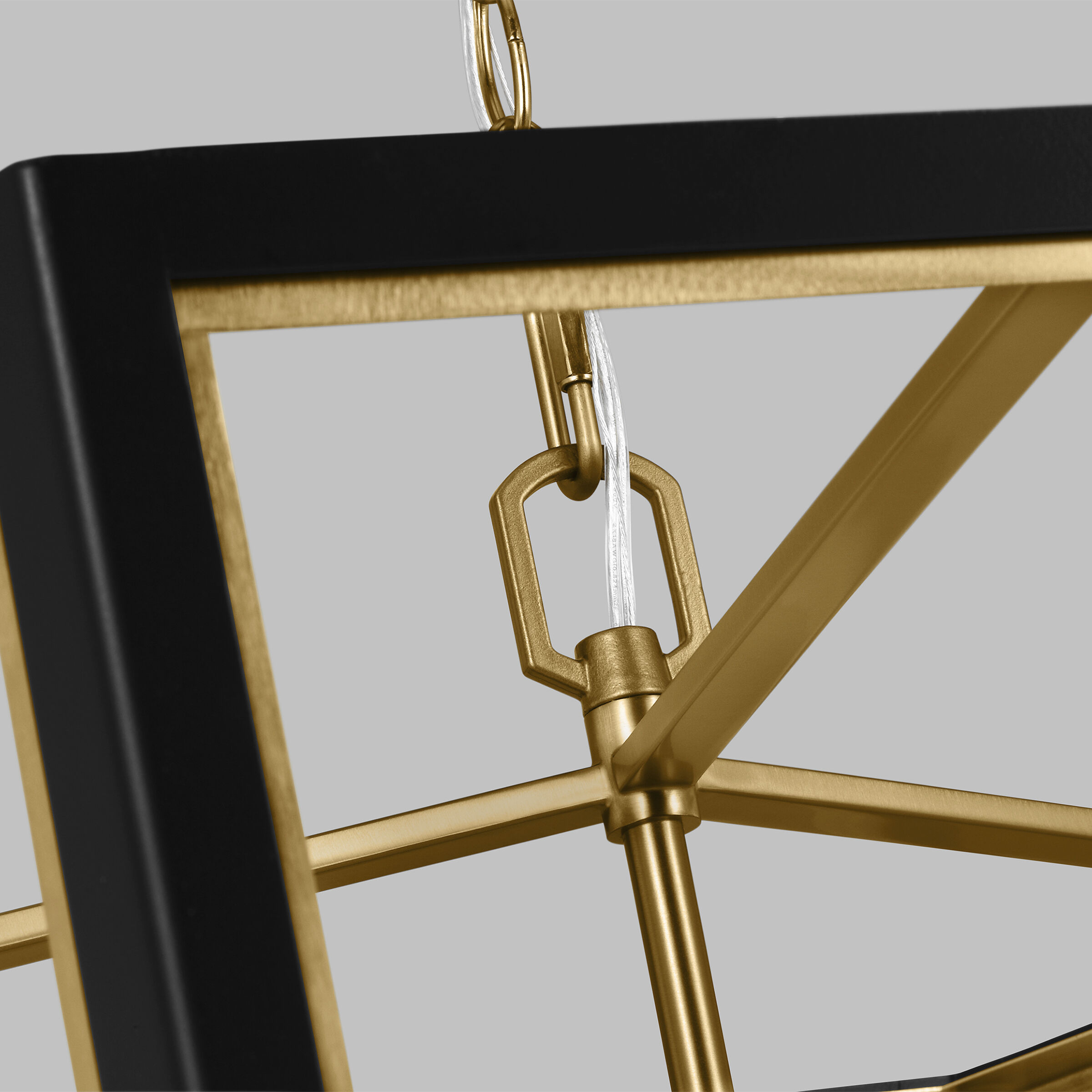 AH by Alexa Hampton Curt 6 Light 26.63 inch Midnight Black Lantern Chandelier Ceiling Light