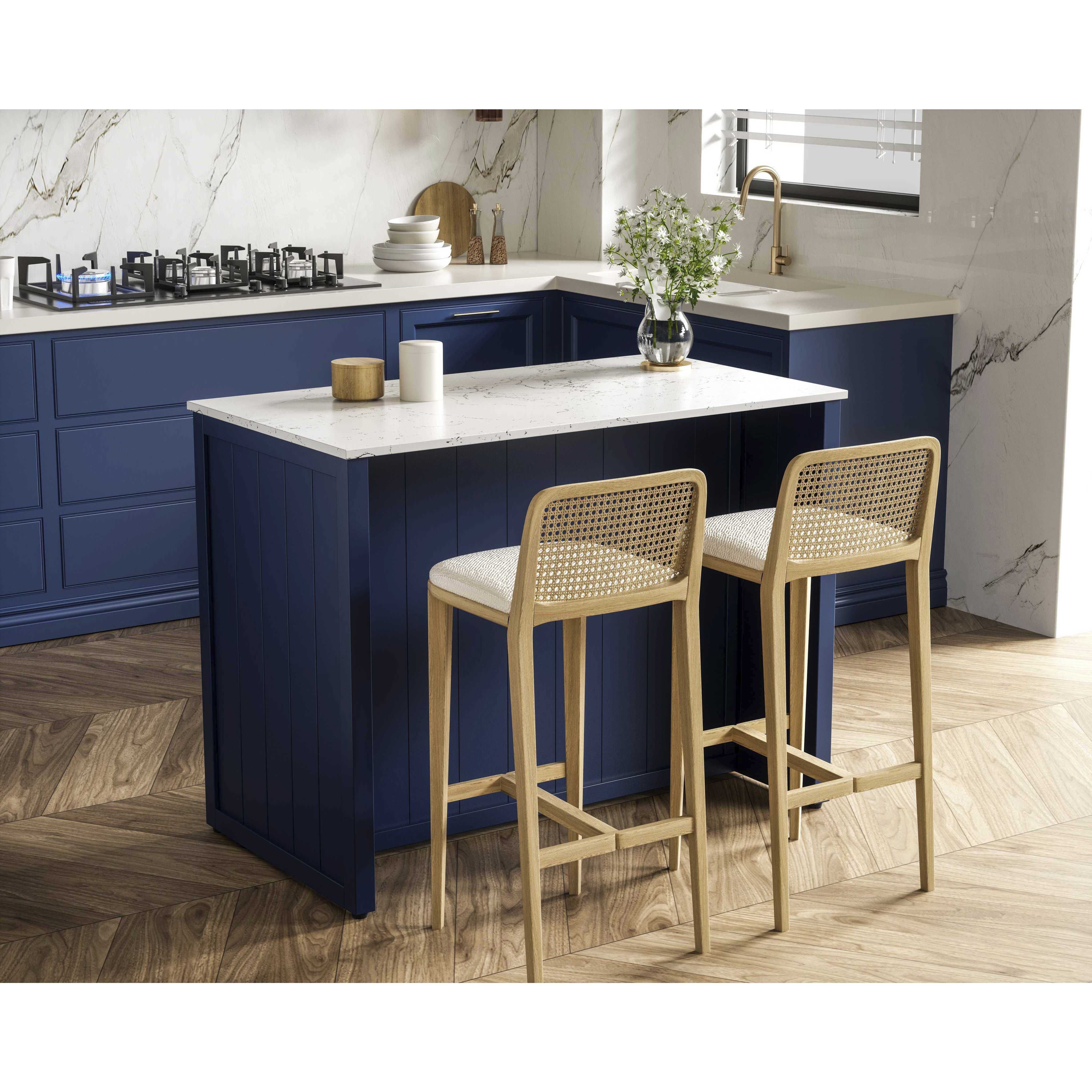 Porter Blue Kitchen Island in 48 in