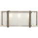 Tyson's Gate 3 Light 16 inch Brushed Nickel/Shale Wood Bath Light Wall Light