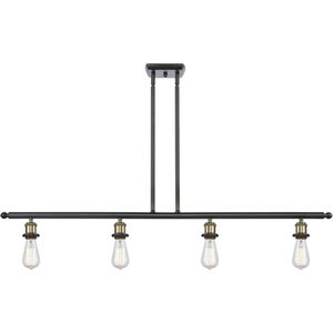 Ballston Bare Bulb LED 48 inch Black Antique Brass Island Light Ceiling Light, Ballston