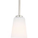 Miles 1 Light 4.5 inch Brushed Nickel Mini Pendant Ceiling Light