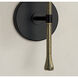 Hollis 1 Light 6 inch Matte Black with Hammered Gold Sconce Wall Light