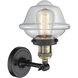 Franklin Restoration Small Oxford LED 7.5 inch Black Antique Brass Sconce Wall Light in Clear Glass, Franklin Restoration