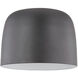 Cayne LED 12.13 inch Black and White Flush Mount Ceiling Light