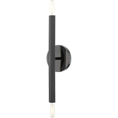 Monaco 2 Light 5 inch Black Chrome ADA ADA Sconce Wall Light