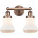 Bellmont 2 Light 15.5 inch Antique Copper Bath Vanity Light Wall Light in Matte White