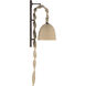 Cordon 1 Light 7.5 inch Dark Bronze and Natural Wall Sconce Wall Light