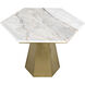 Demetria 43 X 37.5 inch Antique Brass Dining Table
