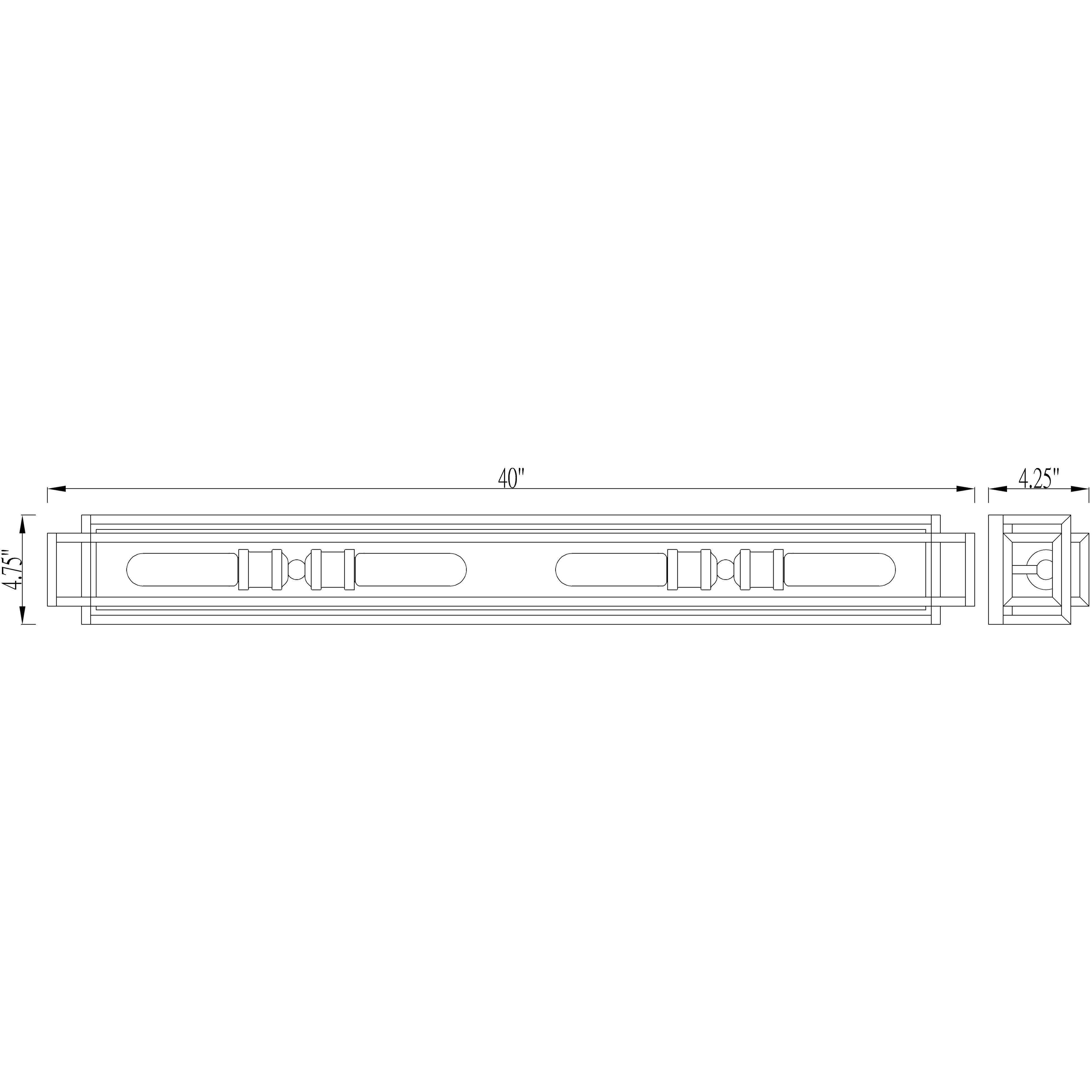 Titania 4 Light 40 inch Black and Brushed Nickel Vanity Wall Light